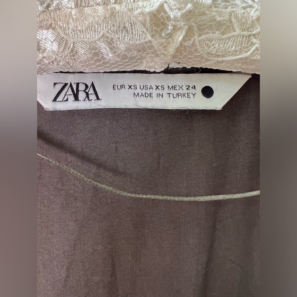 Zara Shirt Midi Dress Dark Gray -XS - Picture 8 of 8